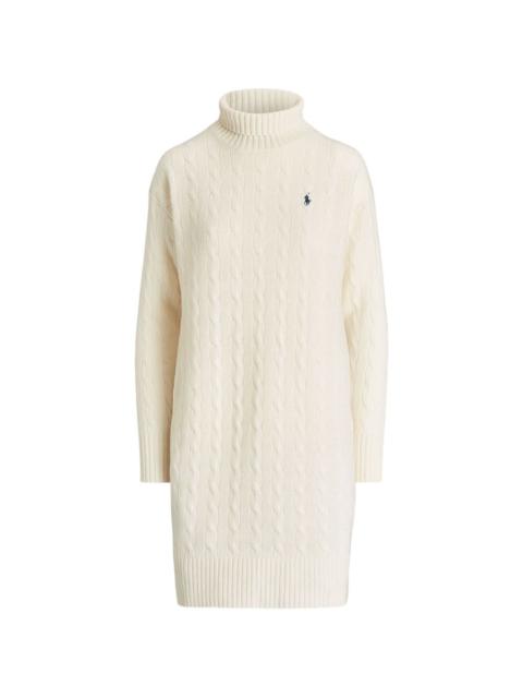 Polo Ralph Lauren cable-knit roll-neck mini dress