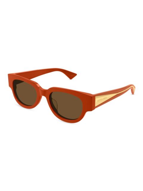 Bottega Veneta Women's Nude Triangle 52MM Cat-Eye Sunglasses - Orange Brown