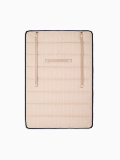 GIORGIO ARMANI POLDO X GIORGIO ARMANI TRAVEL MAT IN PINSTRIPED VIRGIN WOOL