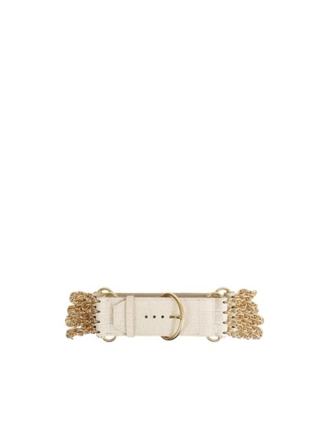Chloé Camera croc-effect chain belt