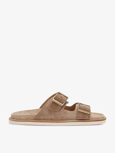 Two-strap suede sandals