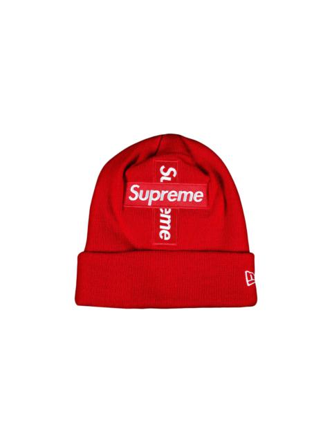 Supreme x New Era Cross Box Logo Beanie 'Red'