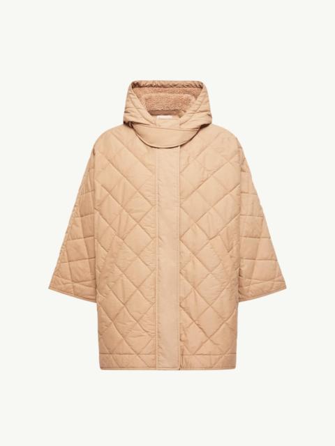 Moncler Diamond-Quilted Hooded Cape
