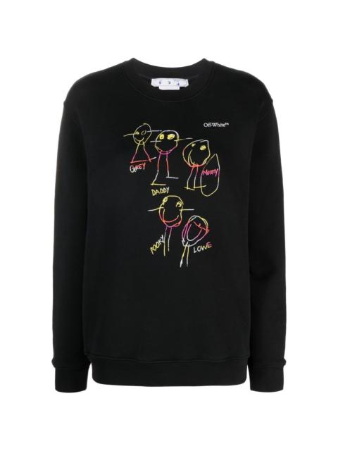 graphic-print cotton sweatshirt