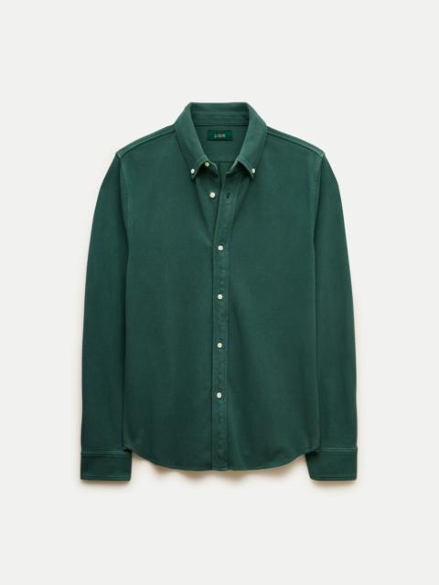 J.CREW Washed piqué button-down shirt