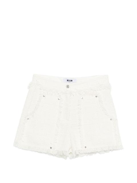 MSGM fringed-detail pocket shorts
