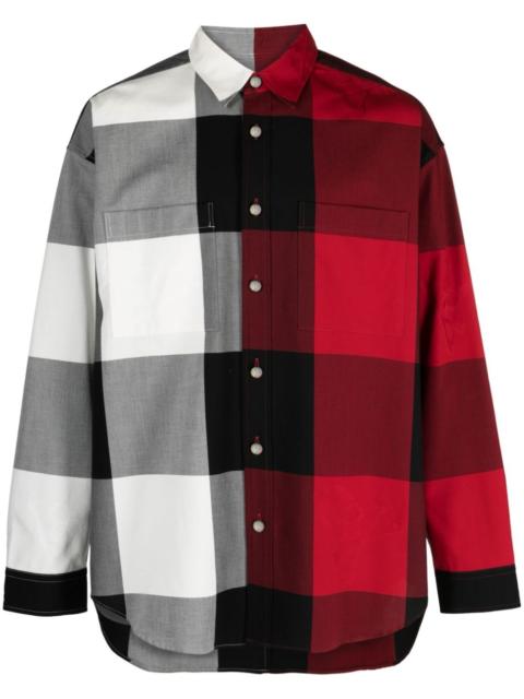 MASTERMIND WORLD check-print cotton shirt