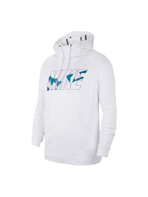 Nike logo Printing Fleece Lined Stay Warm Sports Pullover Drawstring White CK0914-100