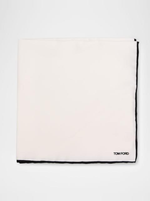 TOM FORD Men & apos;s Solid Classic Silk Pocket Square