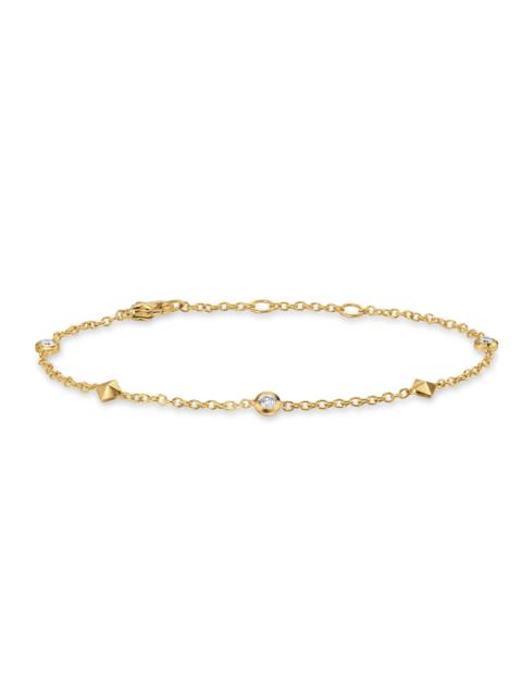 DAVID YURMAN Women's Petite Modern Renaissance Station Bracelet in 18K Yellow Gold - Diamond