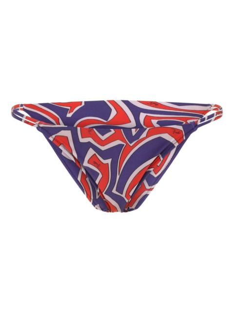 geometric-print bikini bottom