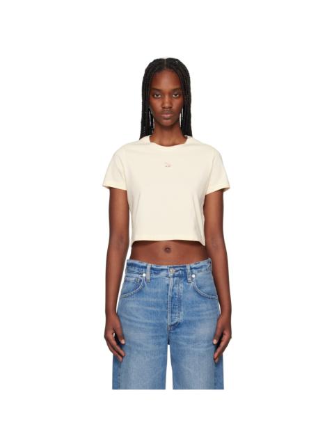 Maison Kitsuné Beige Baby Fox Patch Baby T-shirt
