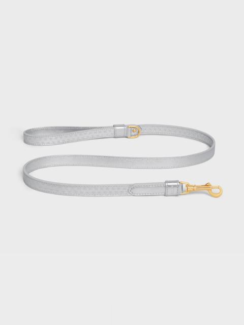 CELINE Thin dog leash in laminated calfskin with Triomphe embossed