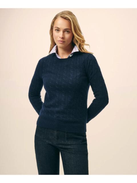 Brooks Brothers Cashmere Cable Crewneck Sweater