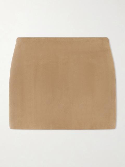 KHAITE Jett Suede Mini Skirt