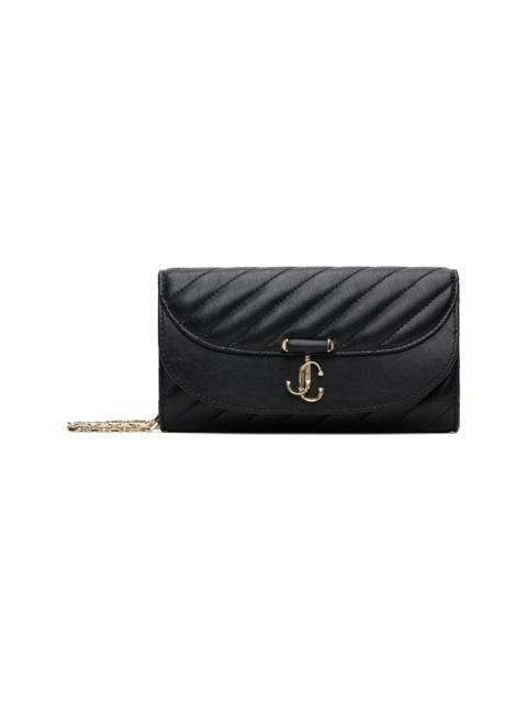 JIMMY CHOO Black Curve Chain Wallet Bag