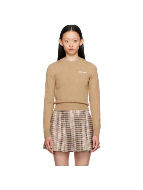 Palm Angels Brown Embroidered Sweater