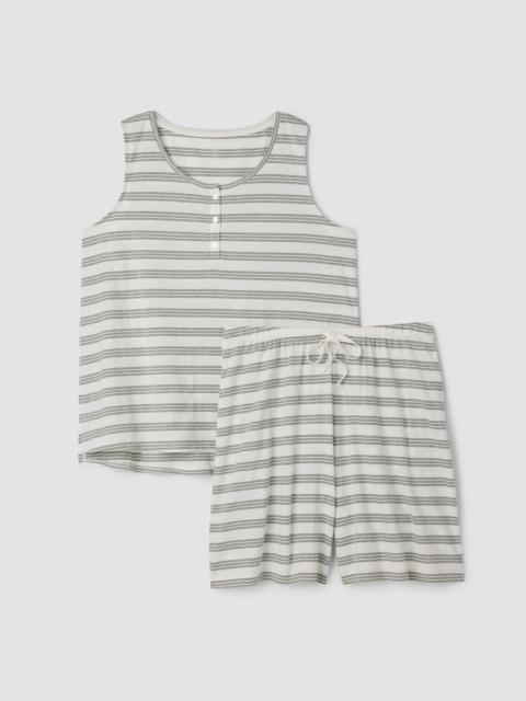 EILEEN FISHER Striped Organic Cotton Jersey Sleep Set