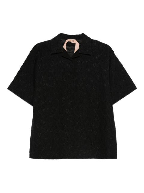 N°21 lace-embellishment polo top