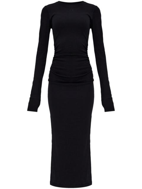 GANNI logo-patch dress