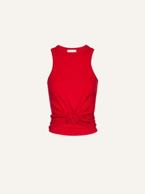 MAGDA BUTRYM Knotted ribbed tank top in red