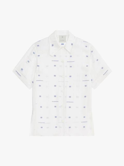 Givenchy SHIRT IN GIVENCHY 4G JACQUARD WITH ASYMMETRICAL COLLAR