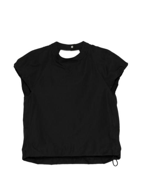 sacai drawstring gathered skirt