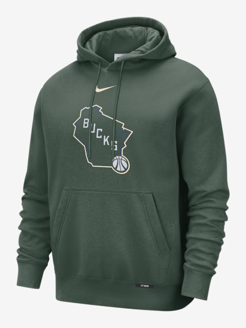 Milwaukee Bucks City Edition Men's Nike Club Hoodie