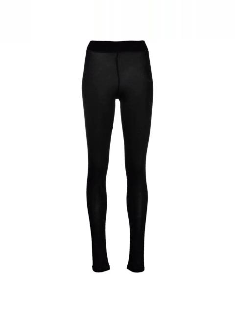 Jil Sander elasticated waistband silk leggings