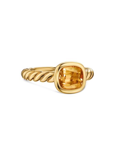 DAVID YURMAN Women's DY Mercer Stone Ring in 18K Yellow Gold - Citrine