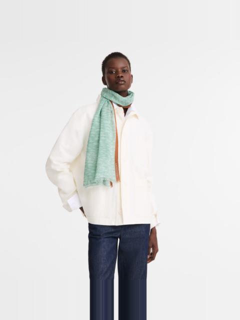 Longchamp Chevaux Stole Celadon - Horse print