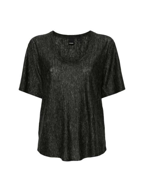 PINKO short-sleeve linen T-shirt