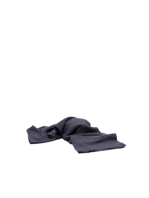 スカーフ BRUNELLO CUCINELLI Diamond cashmere and silk scarf Cashmere and silk Diamond yarn scarf for Woman in Black