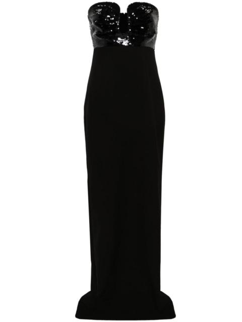 ROLAND MOURET panelled-design dress