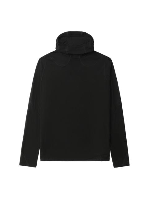 panelled tonal-stitching  hoodie