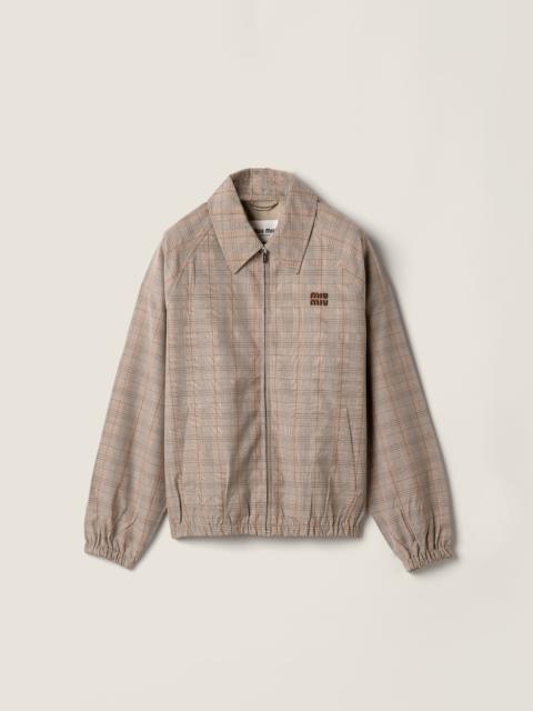 Miu Miu Prince of Wales checked blouson jacket