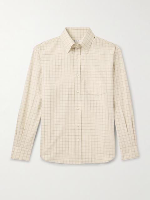Loro Piana Elia Button Down-Collar Checked Cotton Shirt