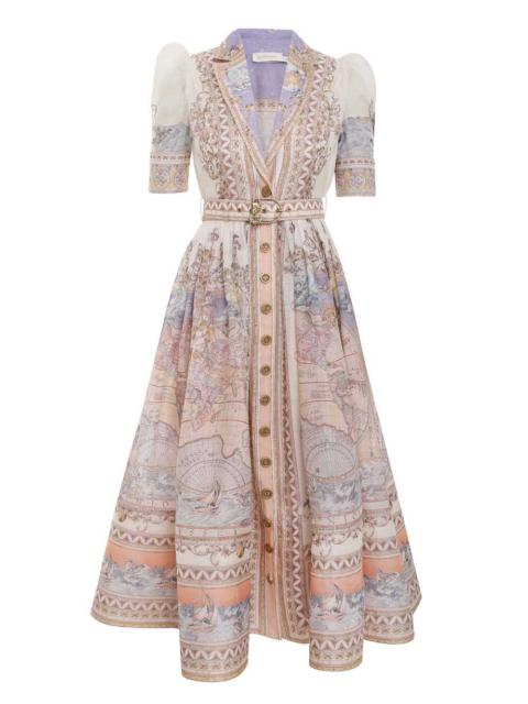 Zimmermann 높은 측 MIDI SHIRT DRESS