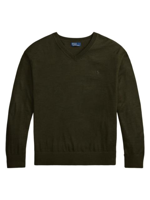 Polo Ralph Lauren Women's Logo-Embroidered Wool Sweater - Harvest Olive
