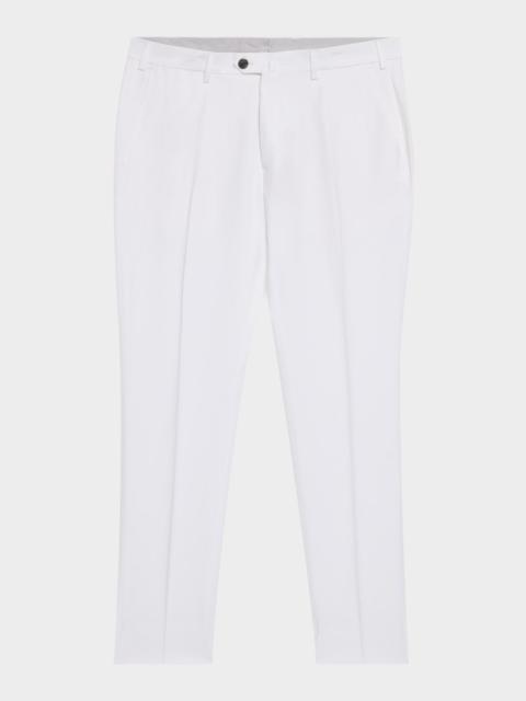 EMPORIO ARMANI Men's Lyocell Twill Flat-Front Trousers