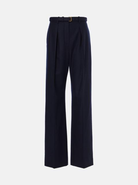 Edward wool and cashmere wide-leg pants