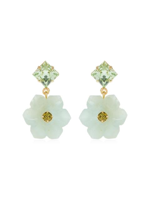 Jennifer Behr Midori 18K Gold-Plated Crystal Earrings