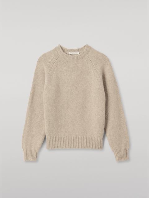 Johnstons of Elgin Bay Natural Marl Cashmere & Cotton Jumper