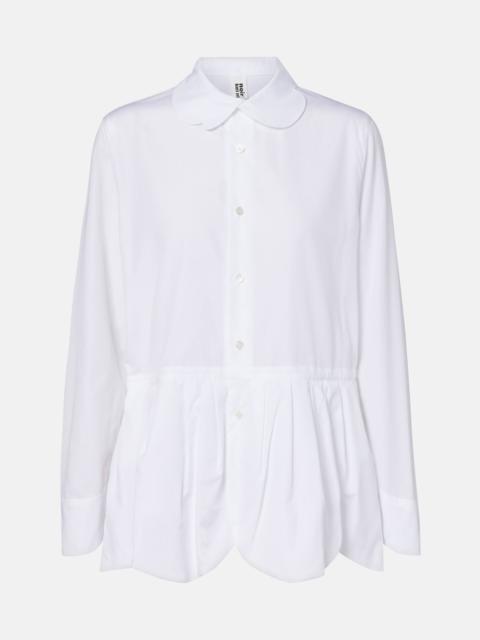 Noir Kei Ninomiya Gathered cotton shirt