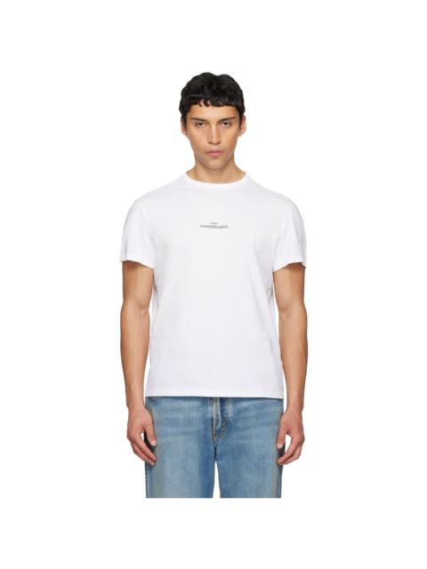 Maison Margiela White Distorted Logo T-shirt