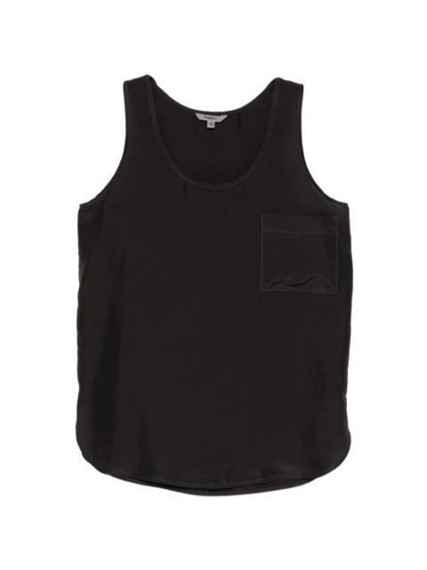 BARENA patch-pocket scoop-neck blouse