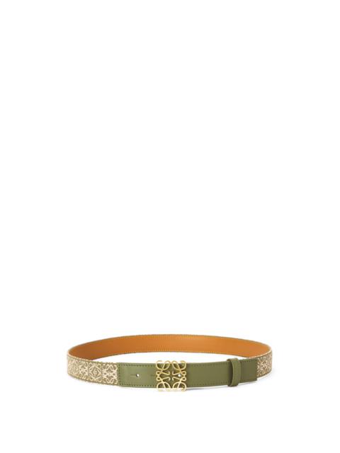 Loewe Anagram belt in jacquard and calfskin