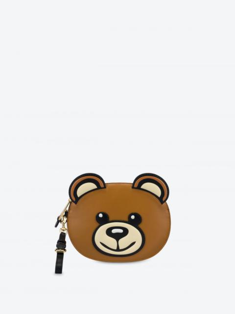 Moschino MOSCHINO TEDDY BEAR CALFSKIN CLUTCH
