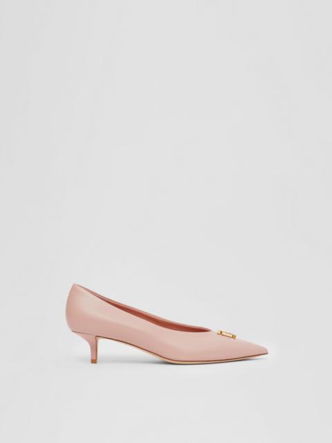 Burberry Monogram Motif Leather Point-toe Pumps