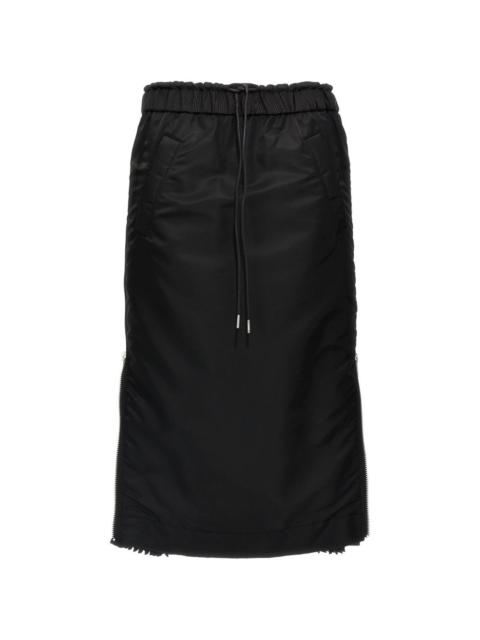sacai side-zip midi skirt